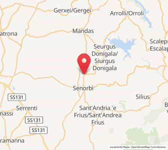 Map of Suelli, Sardinia