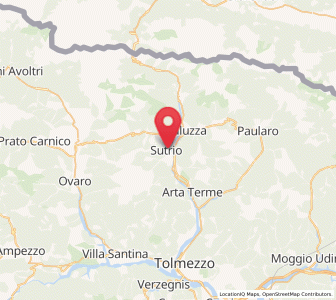 Map of Sutrio, Friuli Venezia Giulia