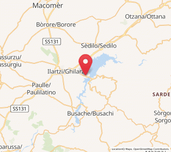 Map of Tadasuni, Sardinia