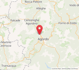 Map of Taibon Agordino, Veneto