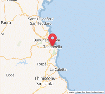Map of Tanaunella, Sardinia