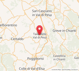 Map of Tavarnelle Val di Pesa, Tuscany