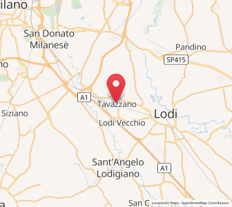 Map of Tavazzano, Lombardy
