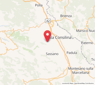 Map of Teggiano, Campania