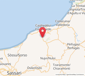 Map of Tergu, Sardinia