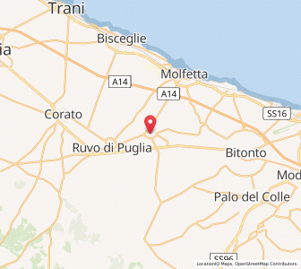 Map of Terlizzi, Apulia