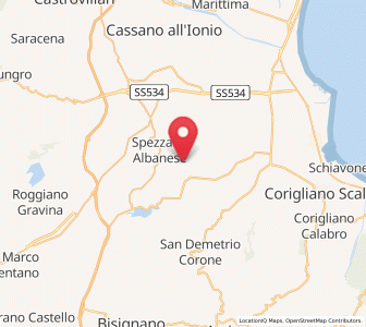 Map of Terranova da Sibari, Calabria