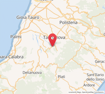 Map of Terranova Sappo Minulio, Calabria