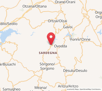 Map of Teti, Sardinia