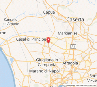 Map of Teverola, Campania