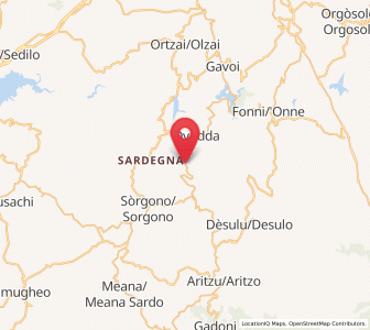 Map of Tiana, Sardinia