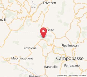 Map of Torella del Sannio, Molise
