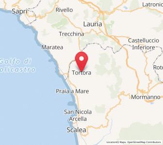 Map of Tortora, Calabria