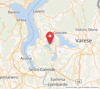 Map of Travedona Monate, Lombardy