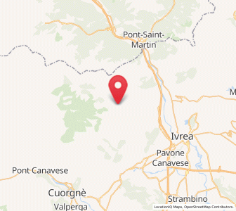 Map of Traversella, Piedmont