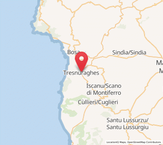 Map of Tresnuraghes, Sardinia