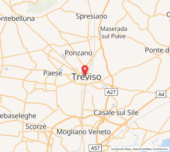 Map of Trévise, Veneto