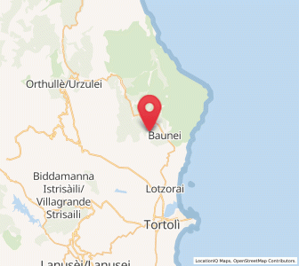 Map of Triei, Sardinia