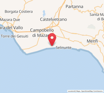 Map of Triscina, Sicily