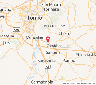 Map of Trofarello, Piedmont