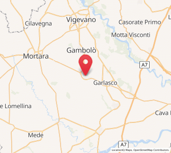 Map of Tromello, Lombardy