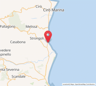 Map of Tronca, Calabria