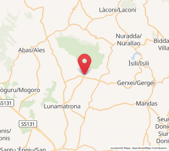 Map of Tuili, Sardinia