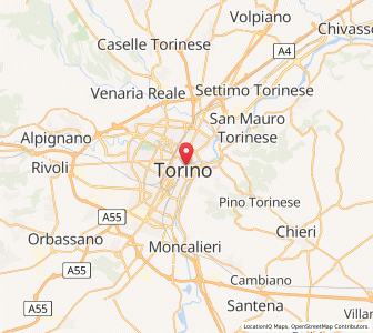 Map of Turin, Piedmont