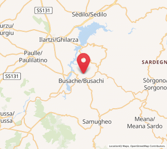 Map of Ulà Tirso, Sardinia