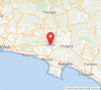 Map of Uscio, Liguria