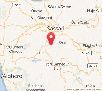 Map of Usini, Sardinia