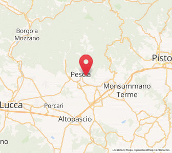 Map of Uzzano, Tuscany