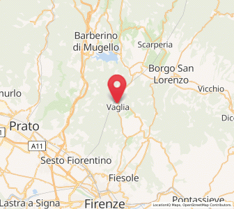Map of Vaglia, Tuscany