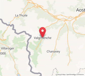 Map of Valgrisenche, Aosta Valley