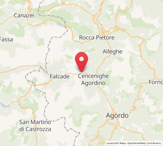 Map of Vallada Agordina, Veneto
