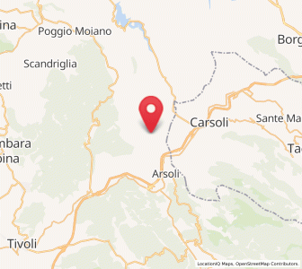 Map of Vallinfreda, Lazio
