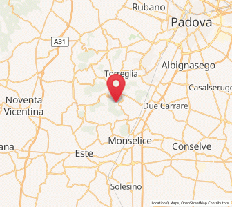 Map of Valsanzibio, Veneto