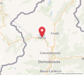 Map of Varzo, Piedmont