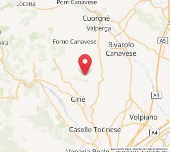 Map of Vauda Canavese Superiore, Piedmont