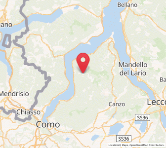 Map of Veleso, Lombardy