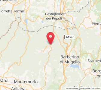 Map of Vernio, Tuscany