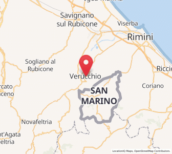 Map of Verucchio, Emilia-Romagna