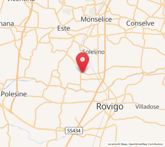 Map of Vescovana, Veneto