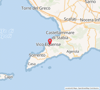 Map of Vico Equense, Campania