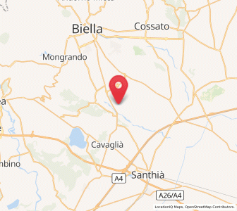 Map of Vigellio, Piedmont