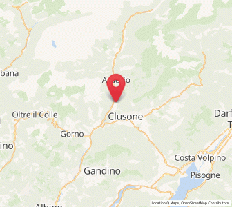 Map of Villa d'Ogna, Lombardy