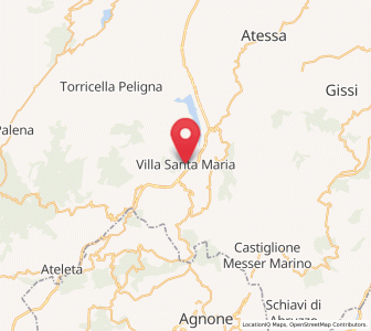 Map of Villa Santa Maria, Abruzzo