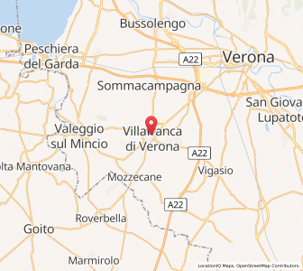 Map of Villafranca di Verona, Veneto