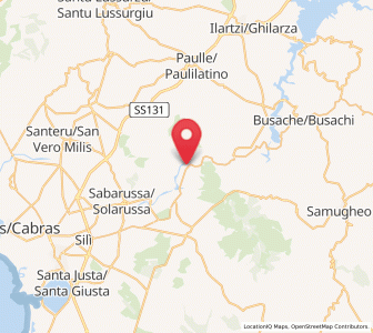 Map of Villanova Truschedu, Sardinia