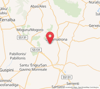 Map of Villanovaforru, Sardinia